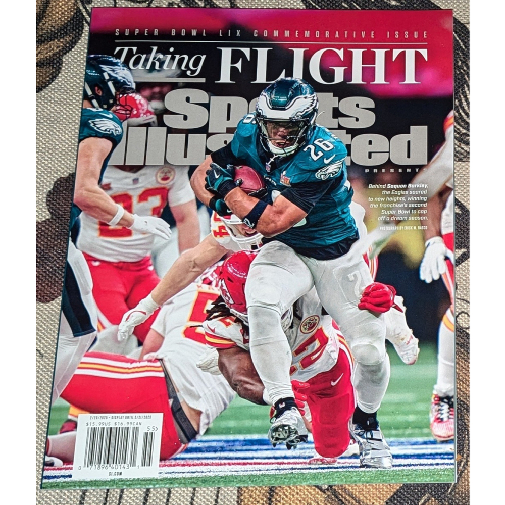 Philadelphia Eagles Sports Illustrated Magazine Super Bowl LIX Hurts Saquon